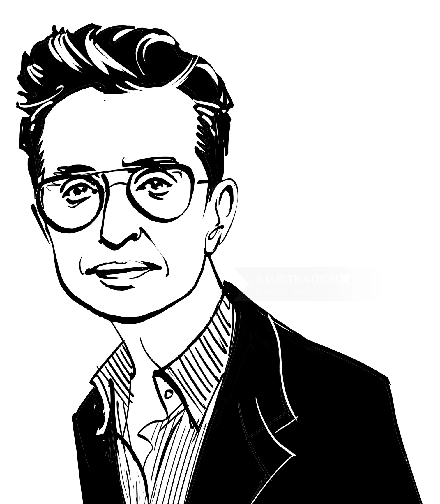 Black and white portrait of Masha Gessen by Kathryn Rathke