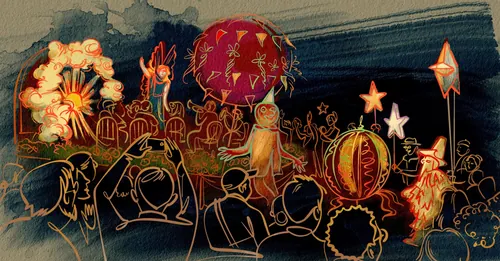 Festival à Oaxaca illustré par Kathryn Rathke