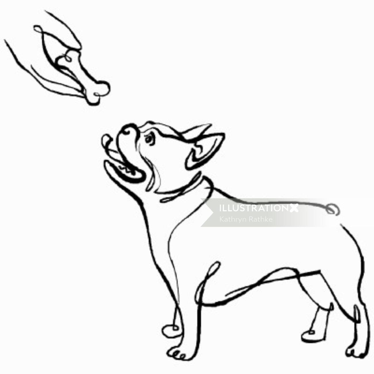 Minha ilustração de coelho de cachorro