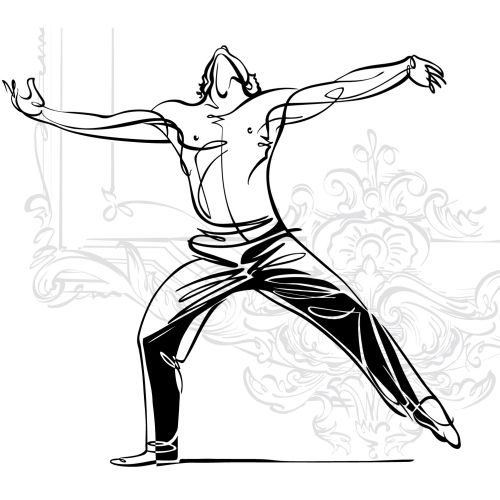 Male ballet dancing sketch