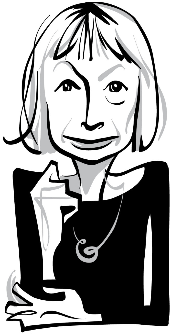 Retrato preto e branco de Joan Didion