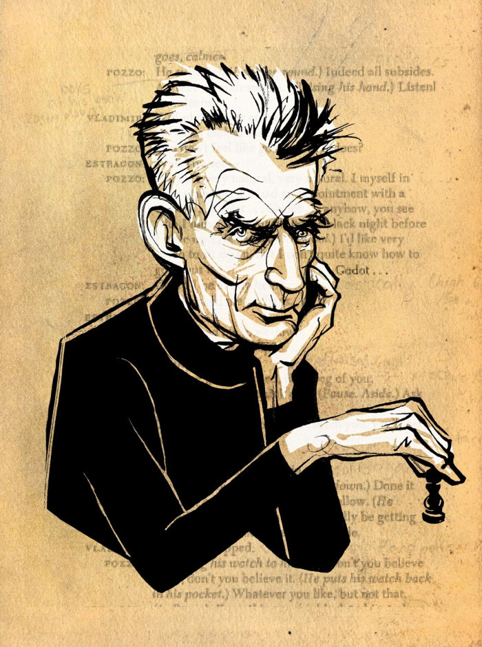 Samuel Beckett playing chess