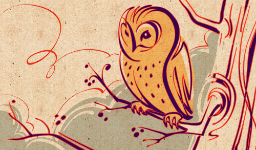 Owl logo design by Kathryn Rathke illustrator