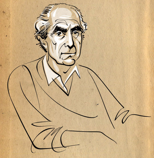 Vector line art of Philip Roth