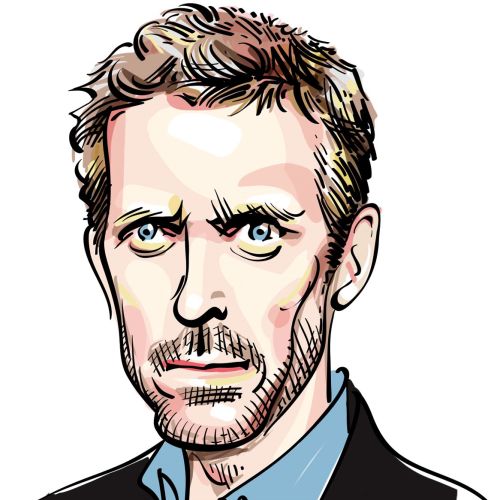 Portrayal of English actor "Hugh Laurie"