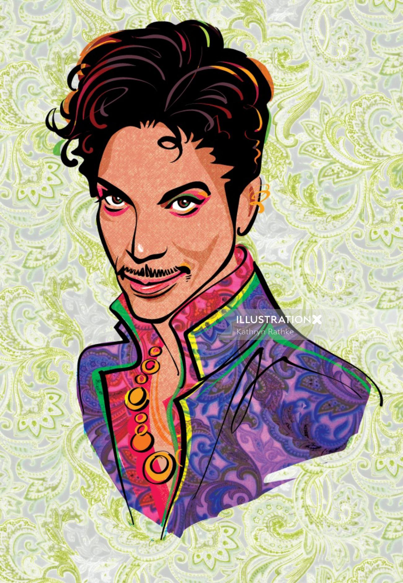 Pintura em tela de Prince