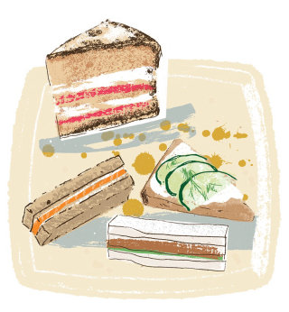 ilustración de comida de postre en un plato