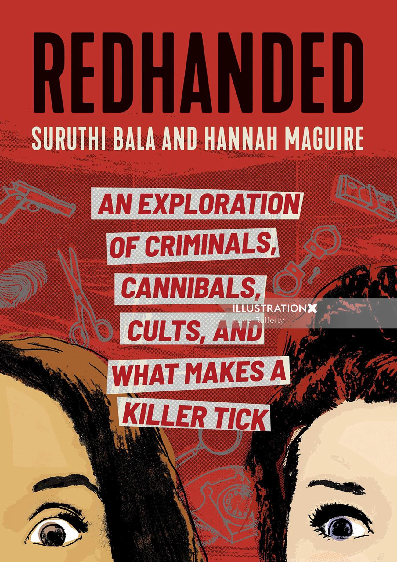 Red Handed book cover design