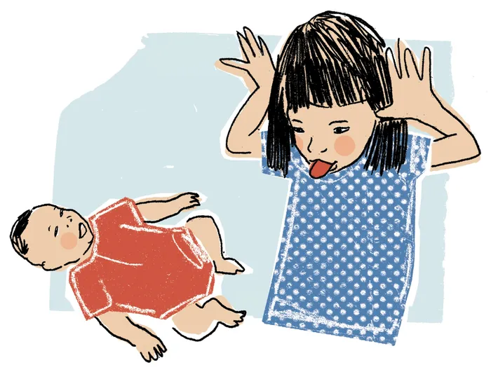 Kids playing happily art collage