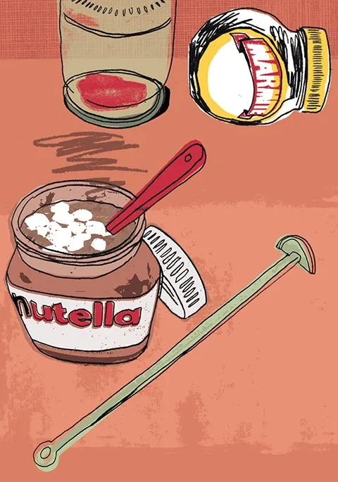 Food illustration of Nutella jar