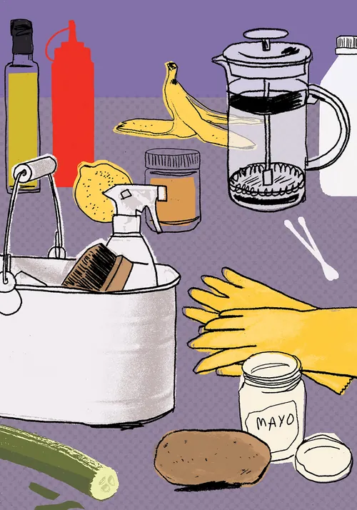 Illustration of kitchen utensils and ingredients by Kavel Rafferty