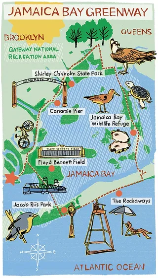 Jamaica Bay map illustration