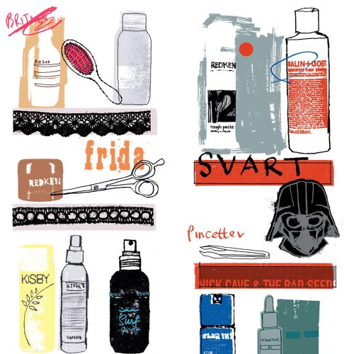 Vector art of hair beauty products