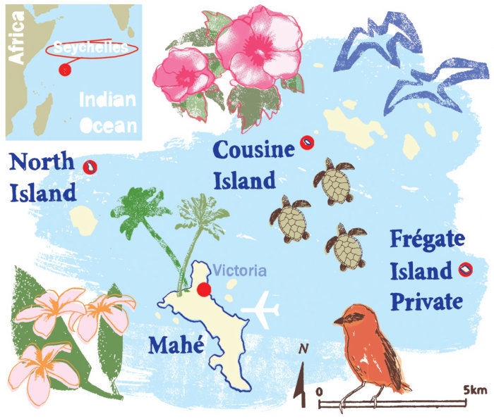 Seychelles Map Meios mistos