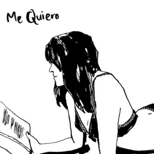 Black & white sketch of woman reading book