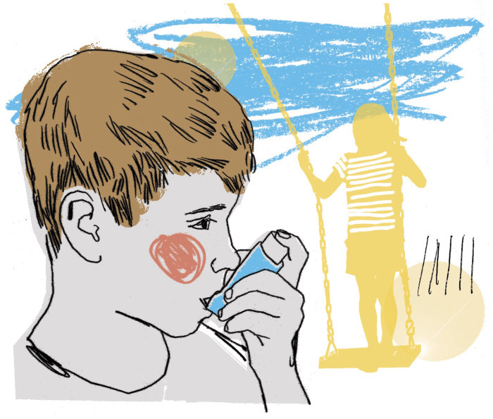 Respiração fácil Crianças gráfico de asma