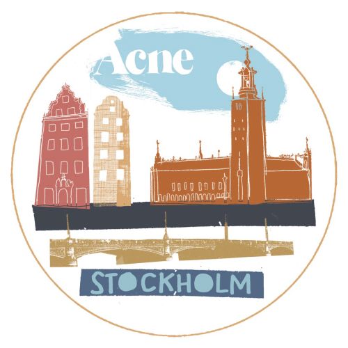 Retro Illustration Of Stockholm Tourist Places