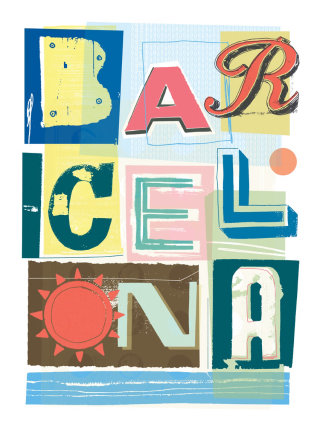 Conception de typographie de Barcelone