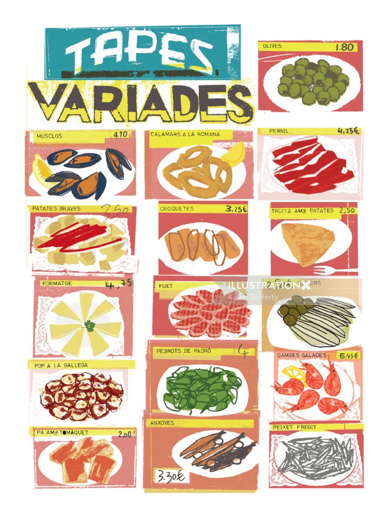 Tapes Variades restaurant food menu