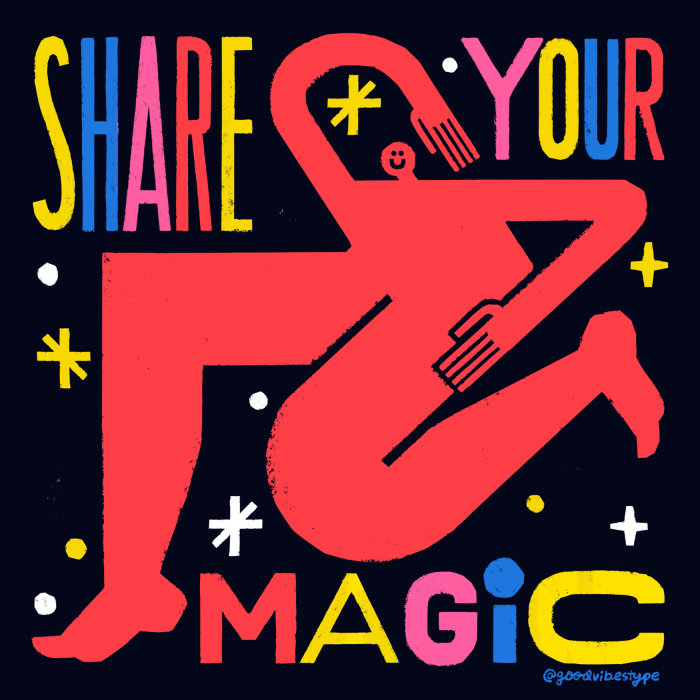 Compartilhe sua mágica