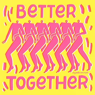 Better together word art