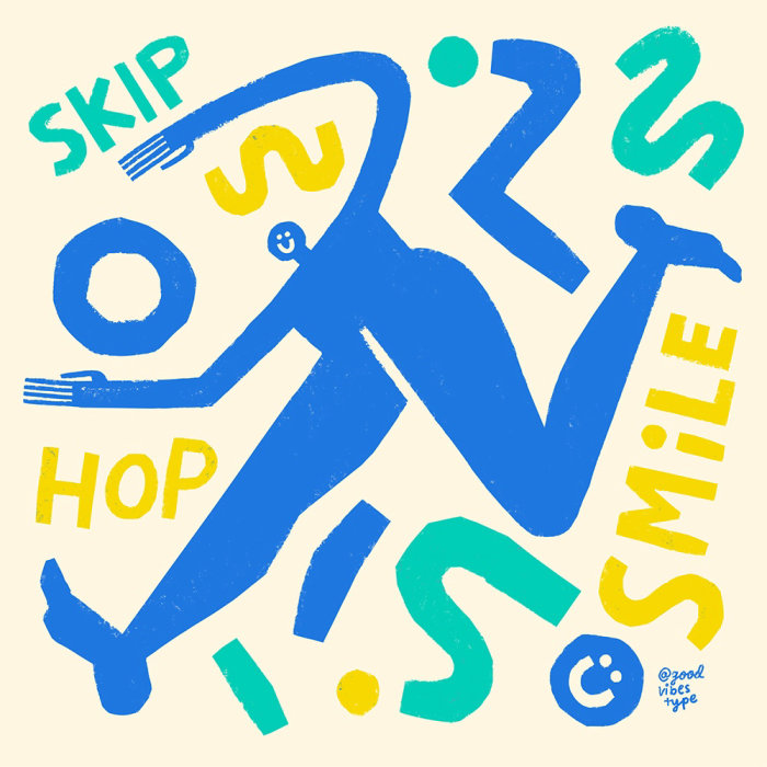 skip hop is smile typography