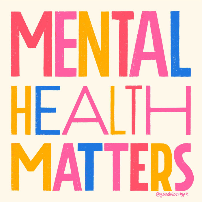Calligraphy & hand lettering of mental health matters