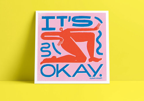 graphical lettering art "Its okay" 