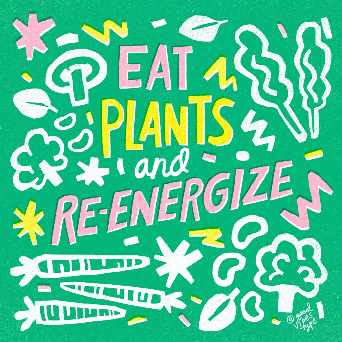 Coma plantas e reenergize