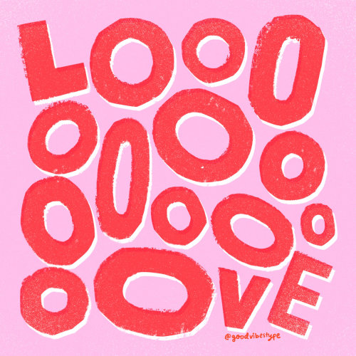 Ilustração de letras de amor