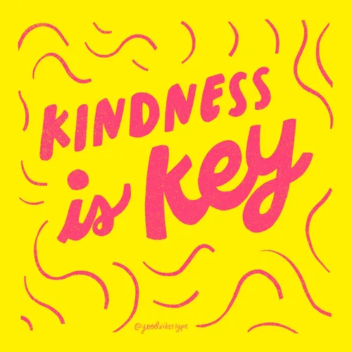 Kindness is key gif animation