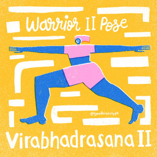 Postura del guerrero II Virabhadrasana 