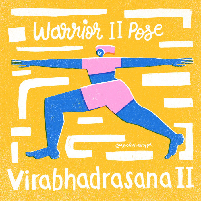 Pose do guerreiro II Virabhadrasana