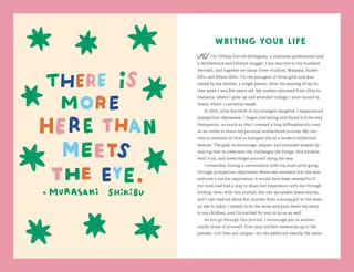 Colorful handlettered quote 'There is more than meets the eye' by Kelli Laderer