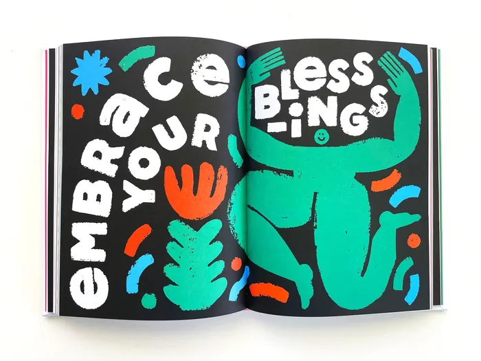 Colorful abstract illustration with text Embrace Your Blessings