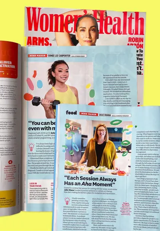 Colorful editorial illustration for Women's Health magazine articles