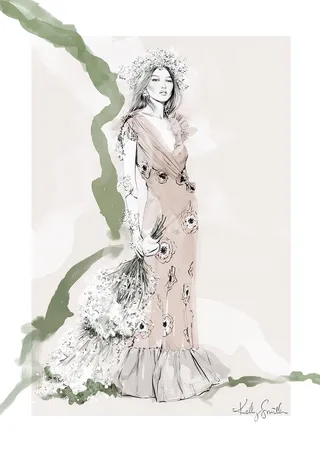 Personal work of Kelly smith based on Rodarte's Spring RTW 2018