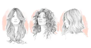 Pencil made an art of women different hair trends