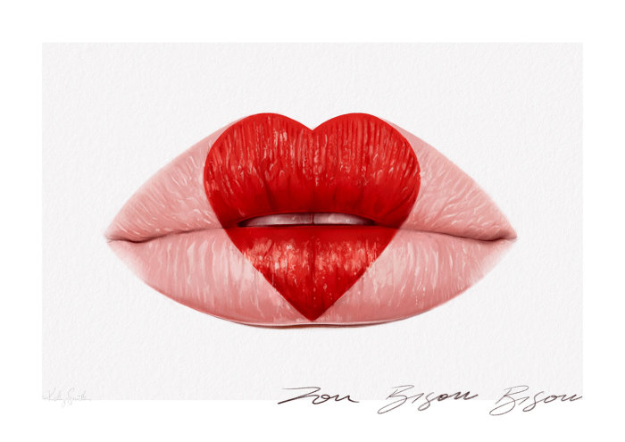 A beautiful illustration of Heart Lips