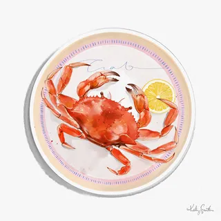 Crab artfully turned into a creative food masterpiece