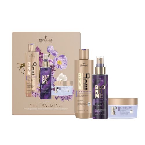 Schwarzkopf Blonde Me Neutralizing hair care products with floral elements
