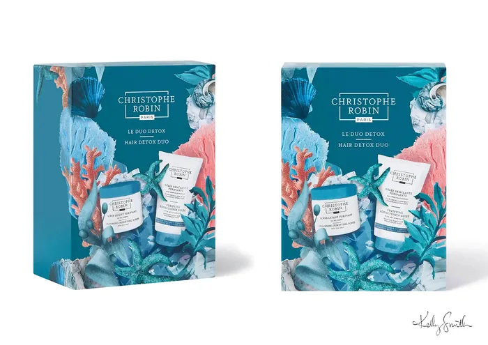 Christophe Robin hair care gift set with jars and decorative box