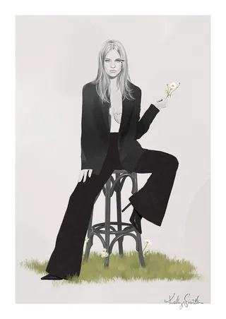 Elegant spring fashion illustration