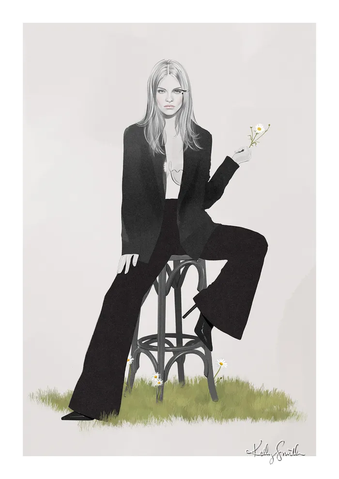 Elegant spring fashion illustration