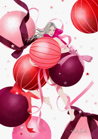 2024 Christmas fashion illustration