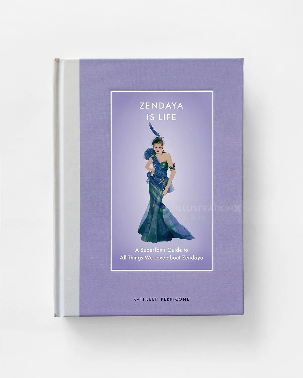 Book cover of Zendaya is Life with purple background and Zendaya illustration