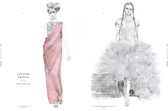 Chanel & McQueen fashion illustration by Kelly Smith