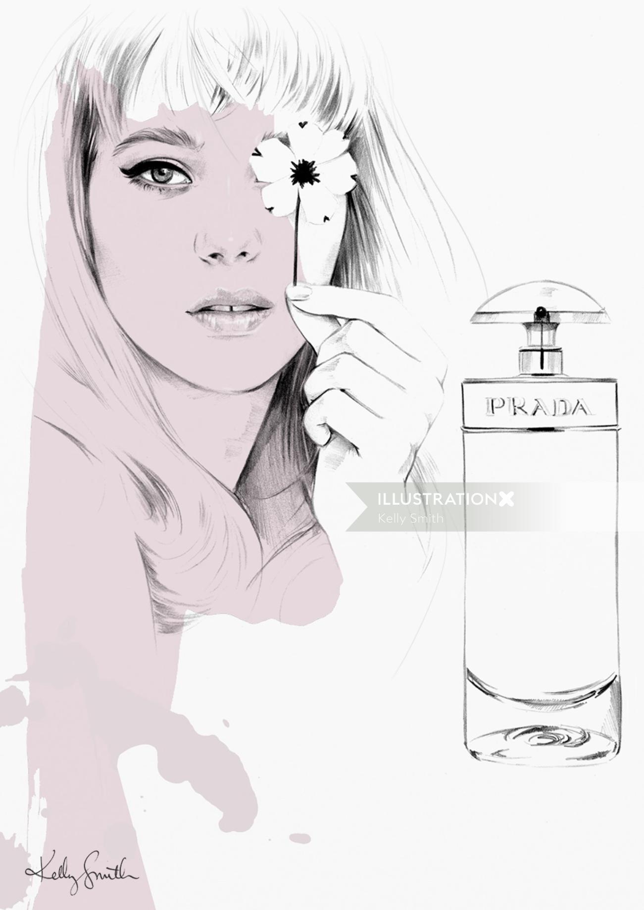 Based on the Léa Seydoux Prada Candy Campaign / for Illustrated Blog Gift Guide