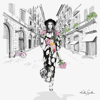 Illustration of Italia fashion clothes