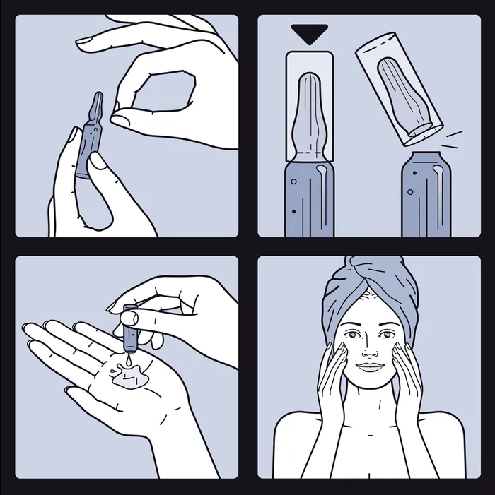Step-by-step skin serum application by Klaus Meinhardt